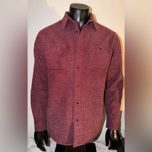 Dickies Burgundy Casual Button Down Shirt